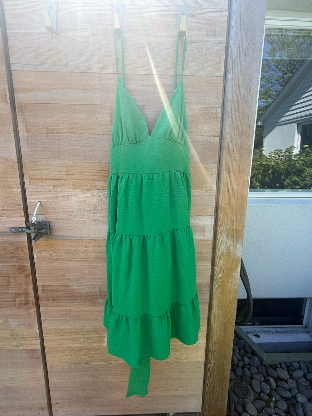 Green Tiered Midi Sundress